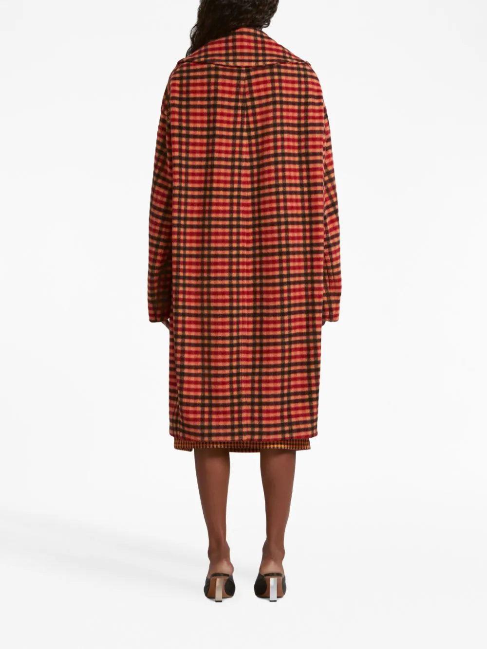 MARNI Coat With Wavy Check Pattern