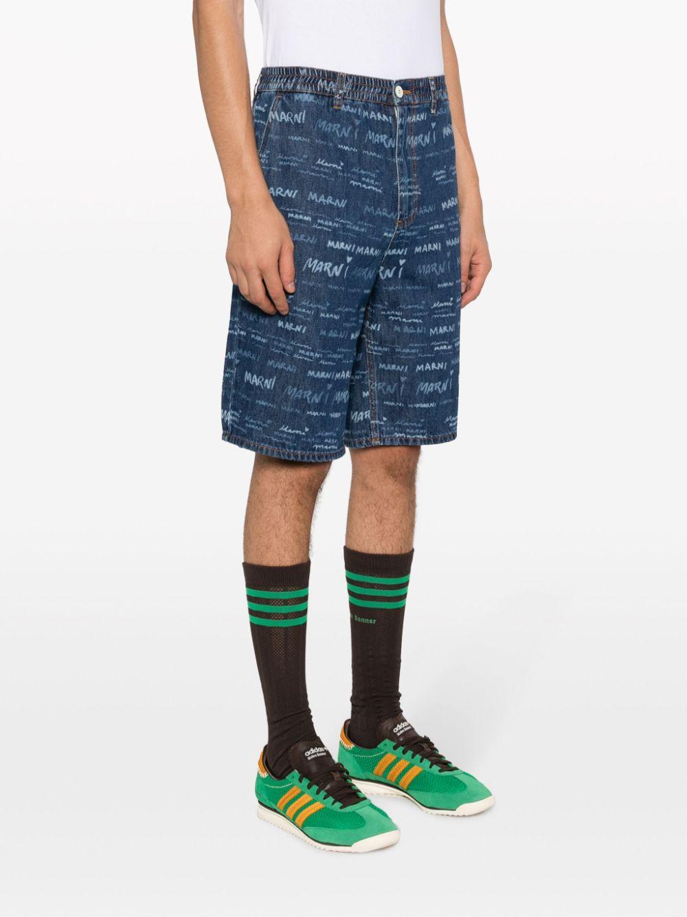 MARNI Megamarni Cotton Denim Shorts