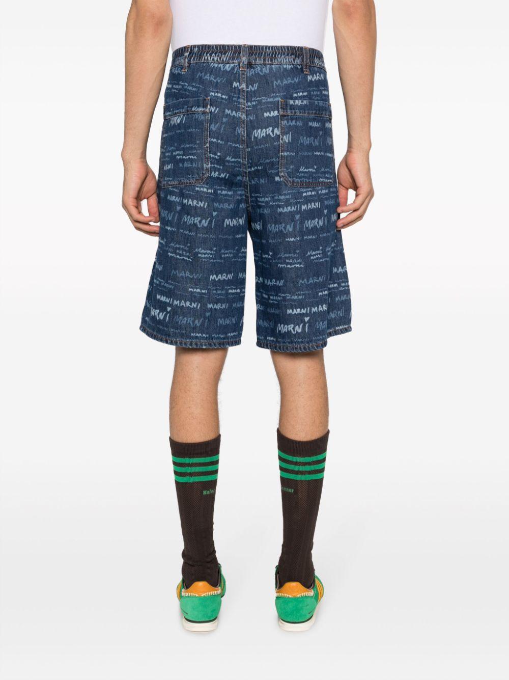 MARNI Megamarni Cotton Denim Shorts