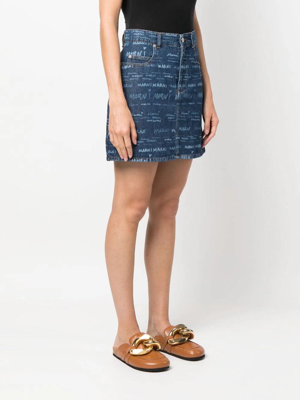 MARNI Megamarni Denim Skirt