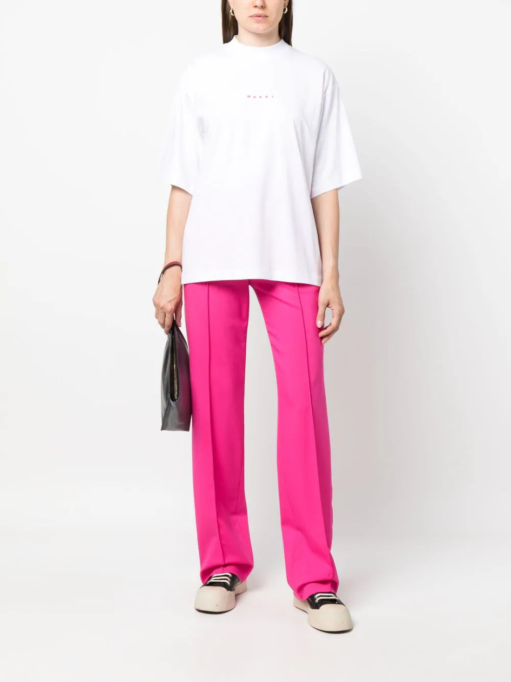 MARNI Oversized White Cotton T-shirt