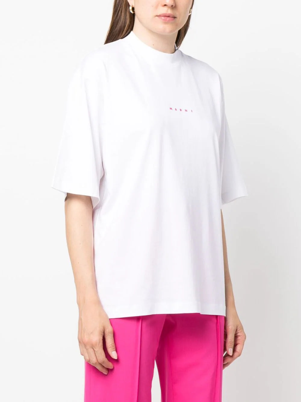 MARNI Oversized White Cotton T-shirt