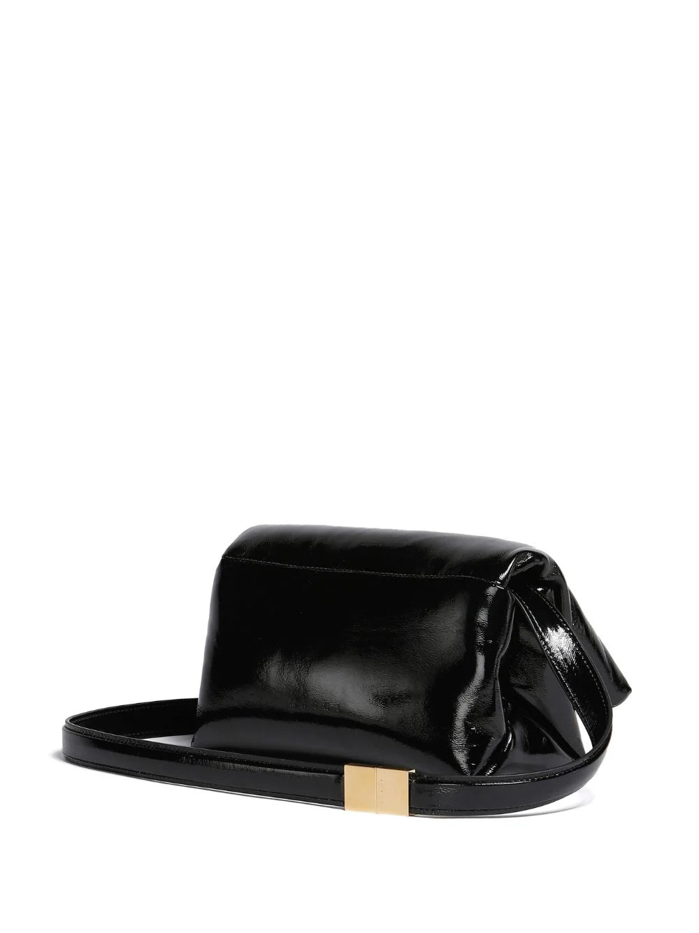 MARNI Small Black Patent Leather Prisma Bag