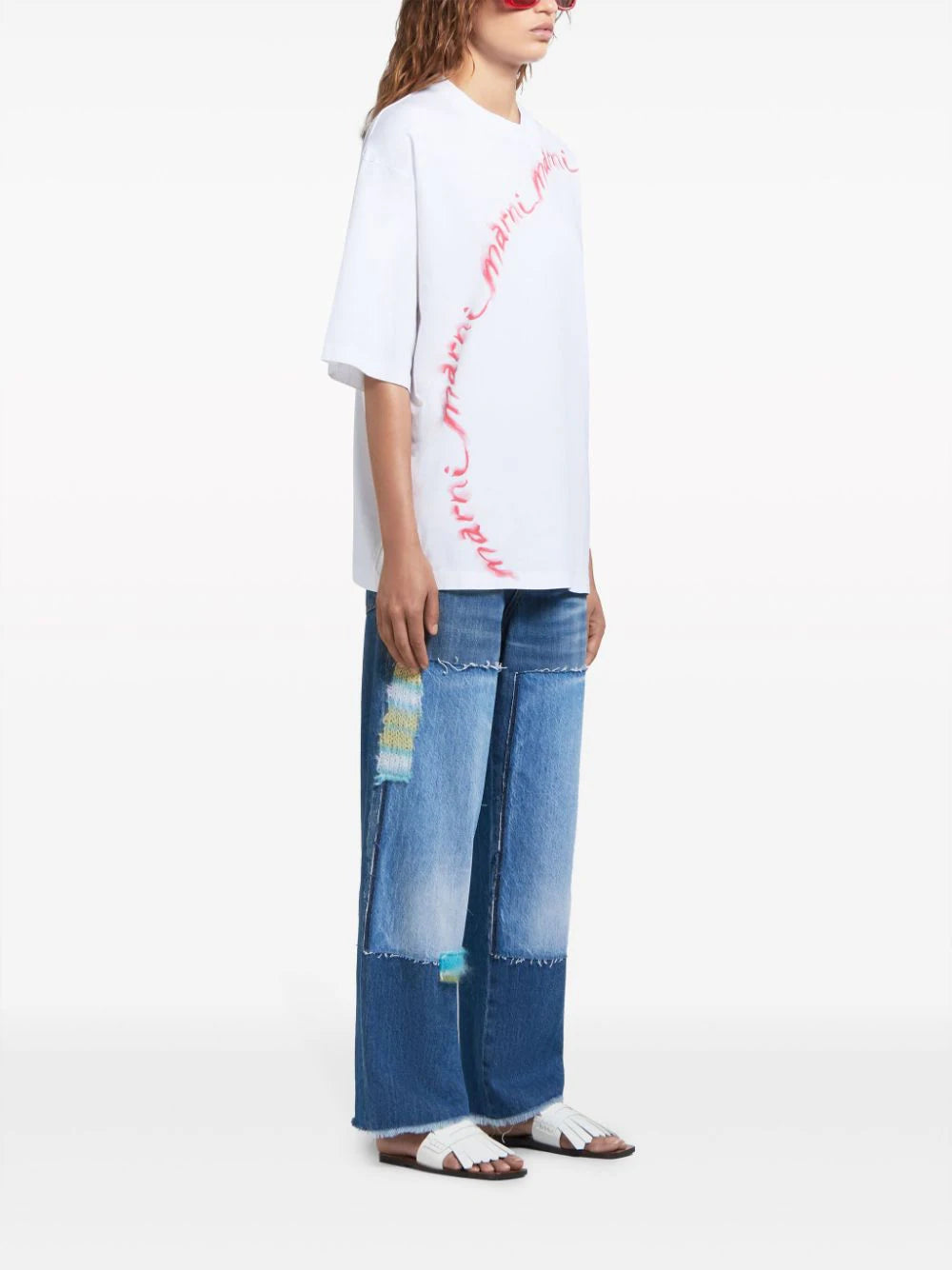 MARNI T-shirt With Wavy Logo