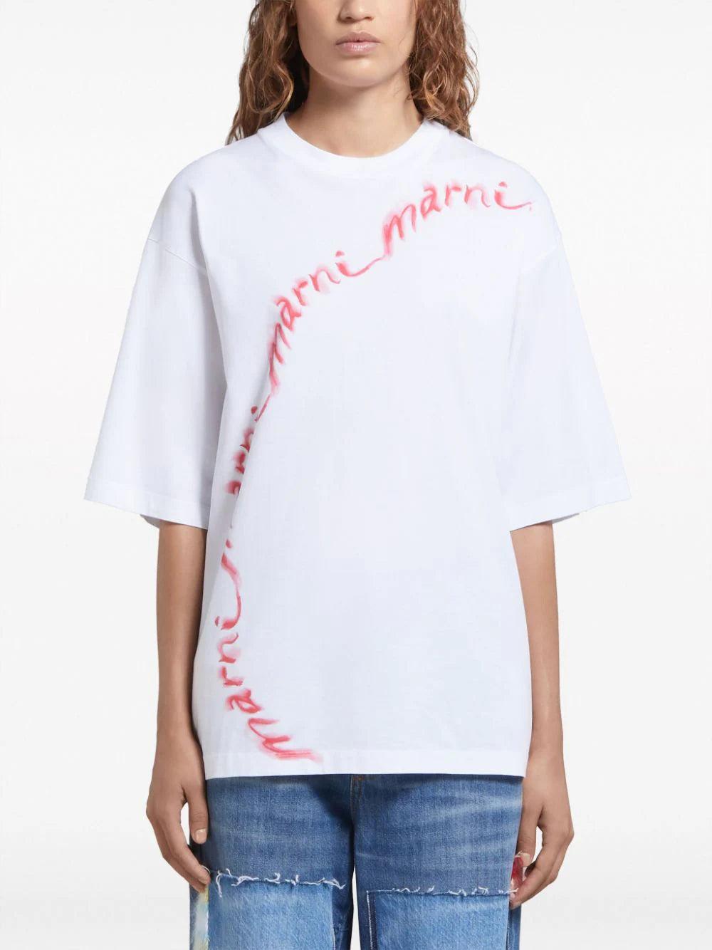 MARNI T-shirt With Wavy Logo