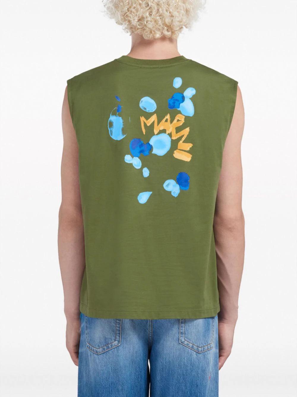 MARNI Tank Top With Marni Dripping Print