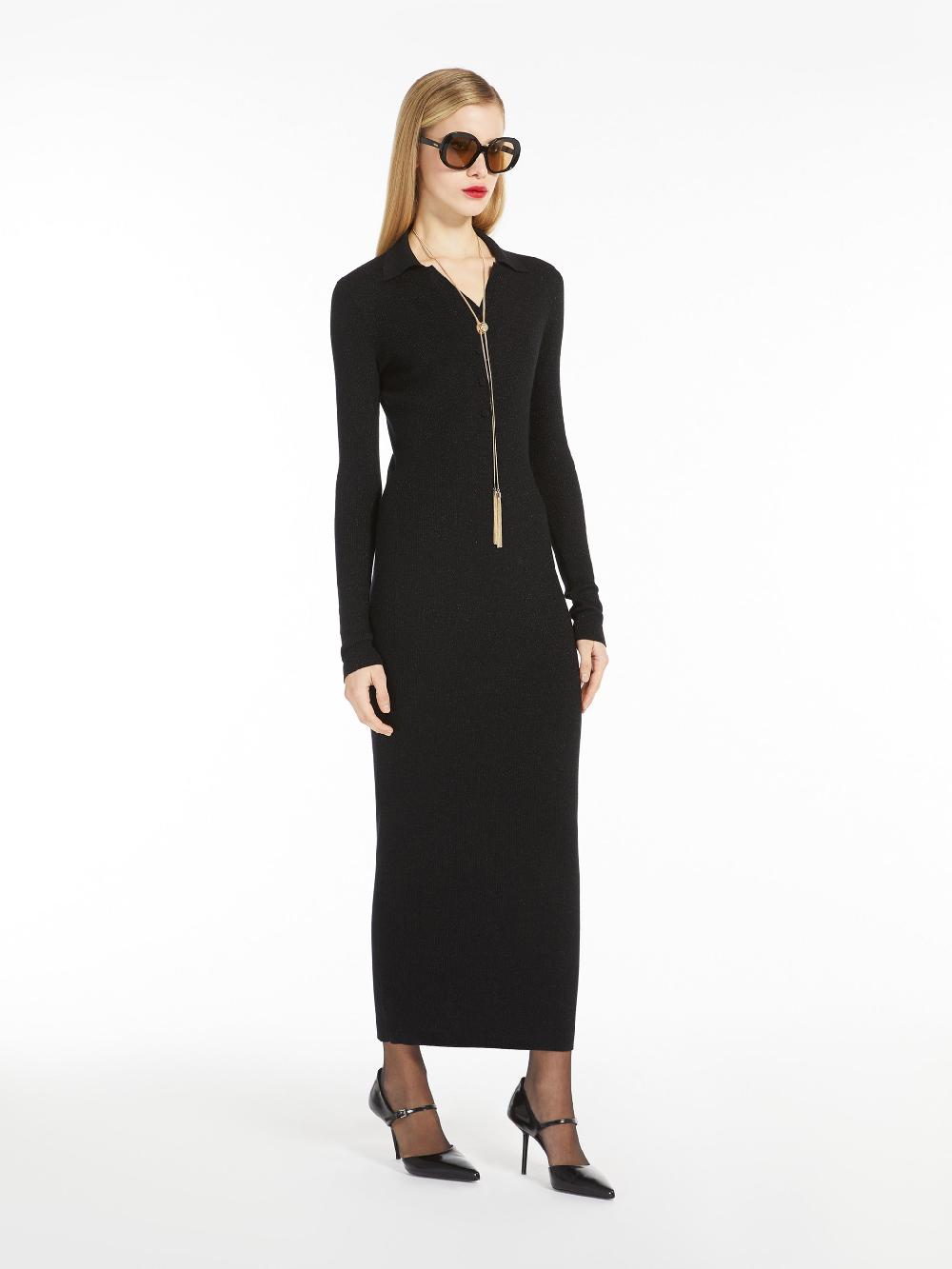 Max Mara Frais Fitted Dress In Wool And Lurex