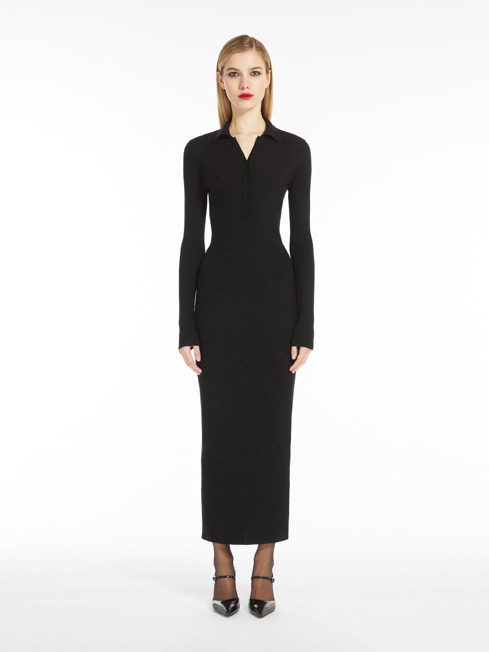 Max Mara Frais Fitted Dress In Wool And Lurex