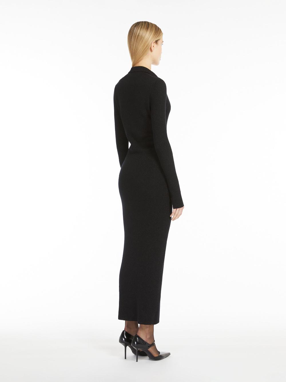 Max Mara Frais Fitted Dress In Wool And Lurex