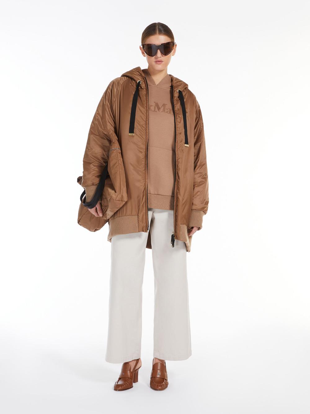 Max Mara Parka With Hood In Water-repellent Canvas