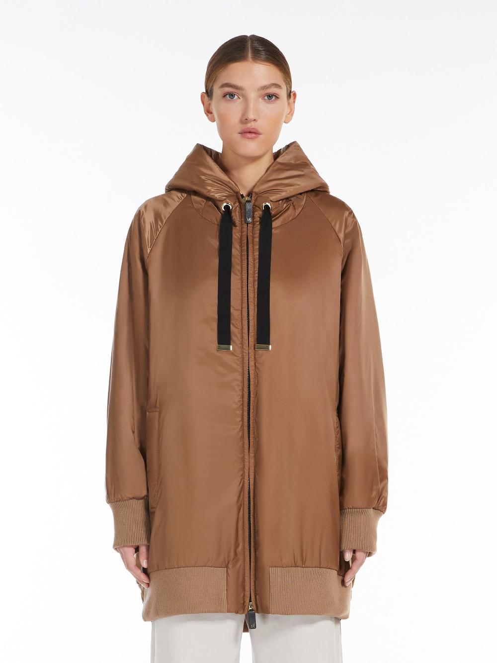 Max Mara Parka With Hood In Water-repellent Canvas