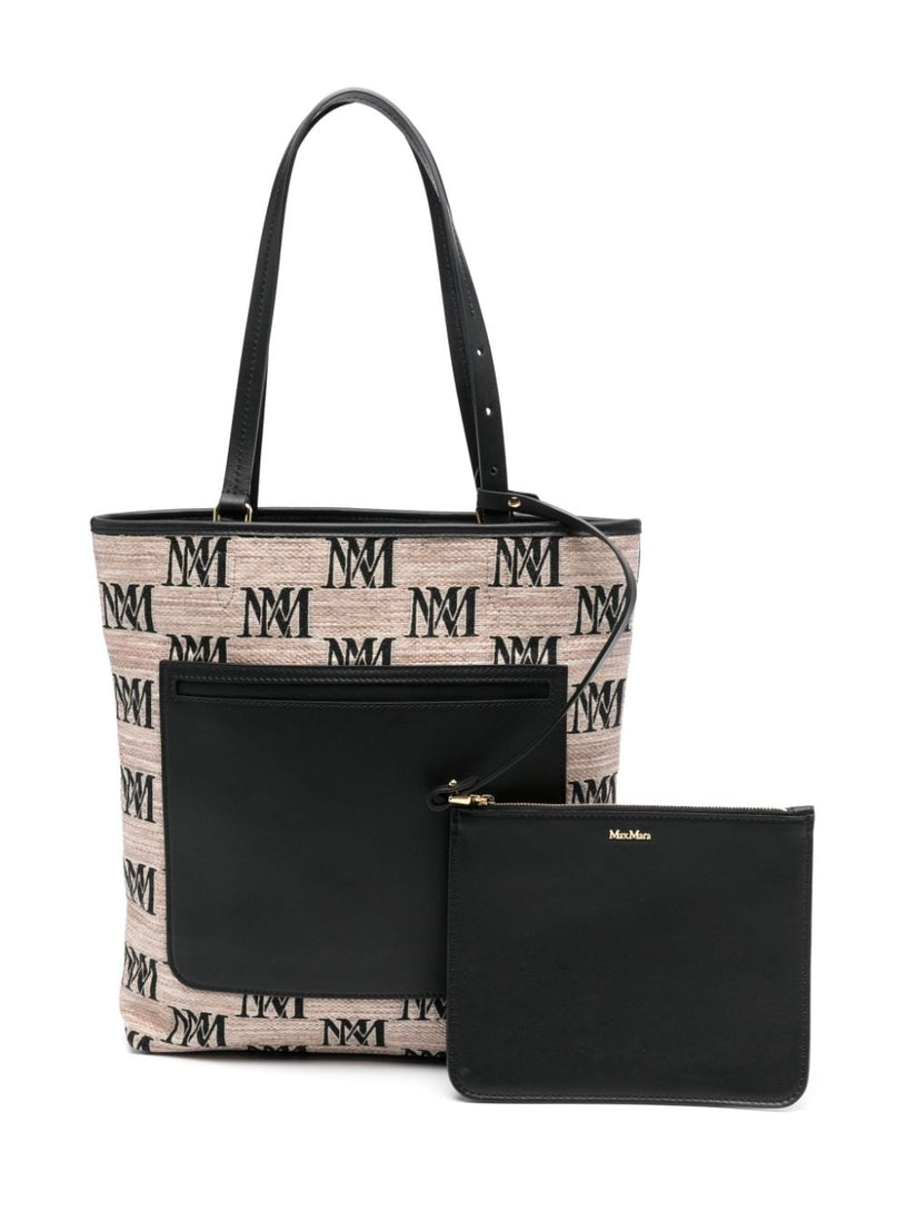 Max Mara Raffia effect easybag bag