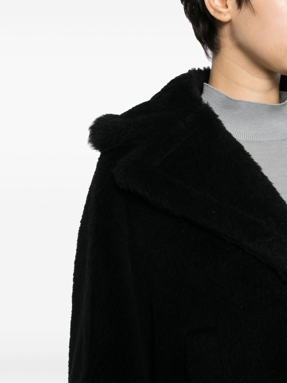 Max Mara Short Aleggio Cape In Teddy Fabric