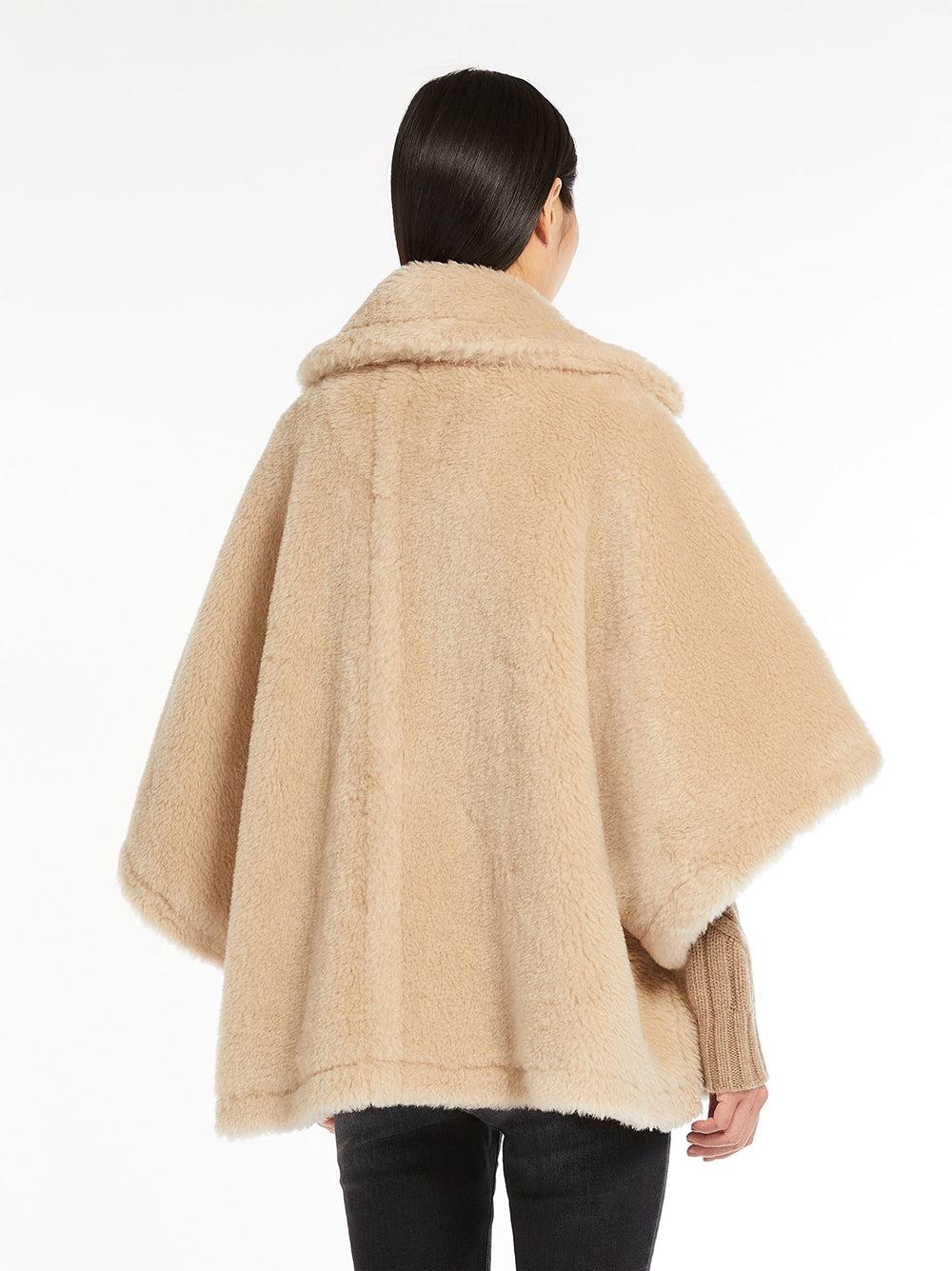 Max Mara Short Aleggio Cape In Teddy Fabric