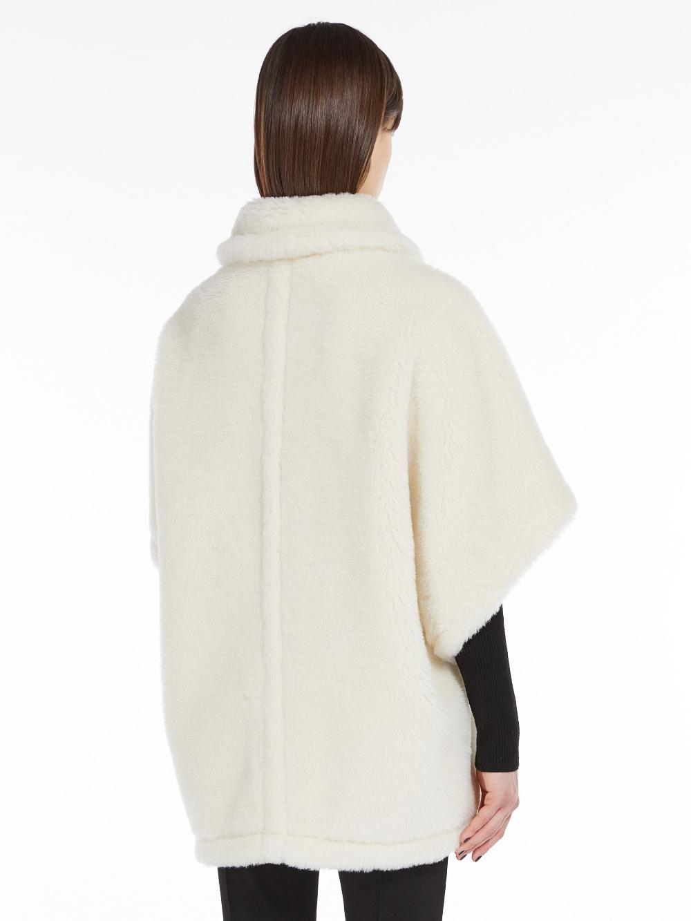 Max Mara Short Cape In Teddy Tebe1 Fabric