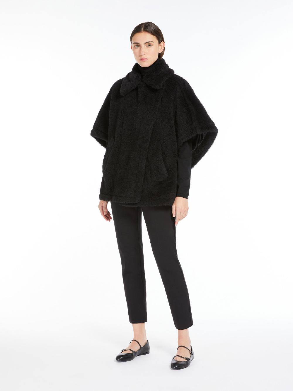 Max Mara Short Cape In Teddy Tebe1 Fabric