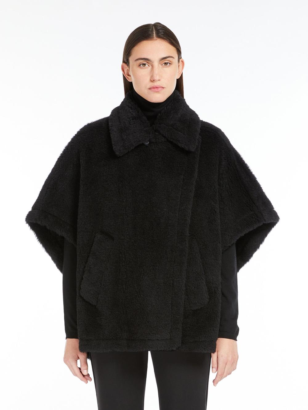 Max Mara Short Cape In Teddy Tebe1 Fabric