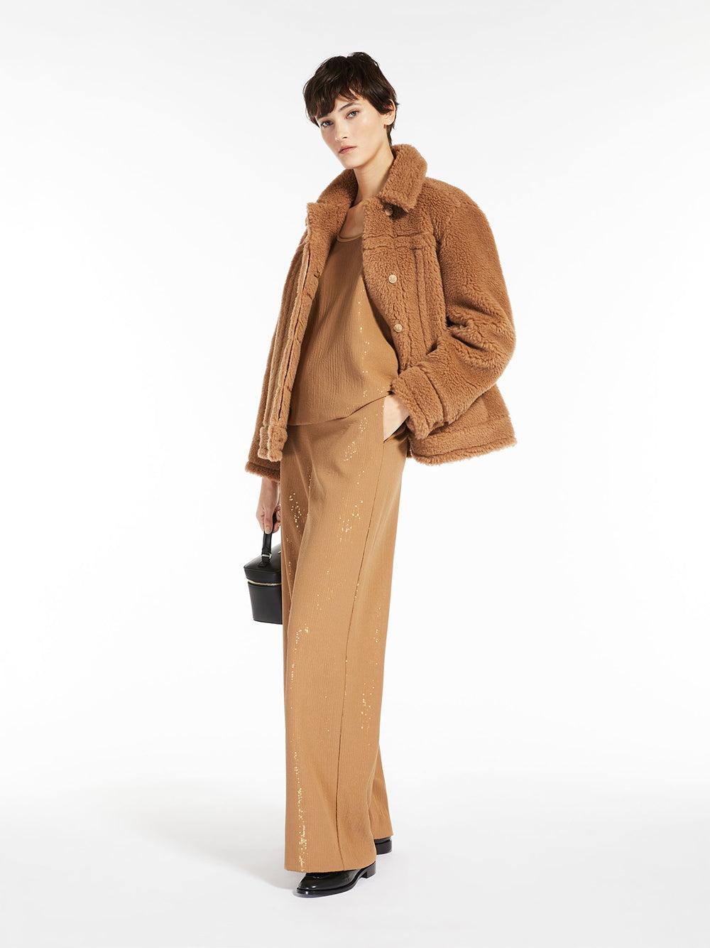 Max Mara Short Jacket In Teddy Fabric