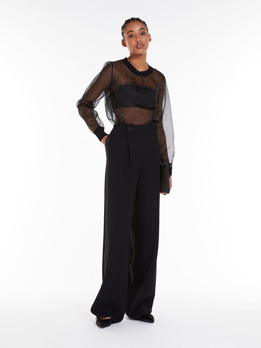 Max Mara Silk Organza Bluse