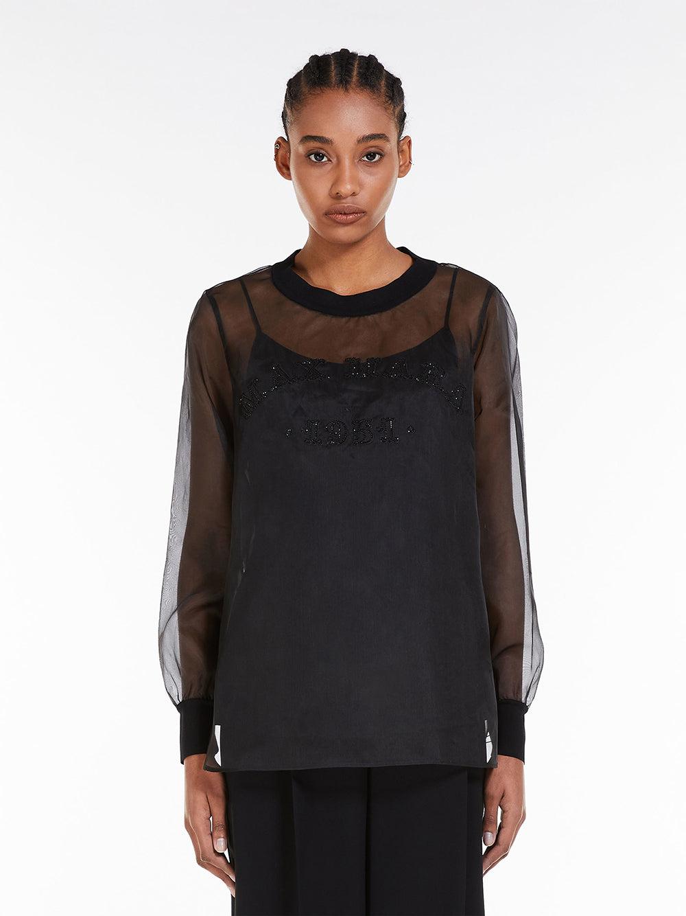 Max Mara Silk Organza Bluse