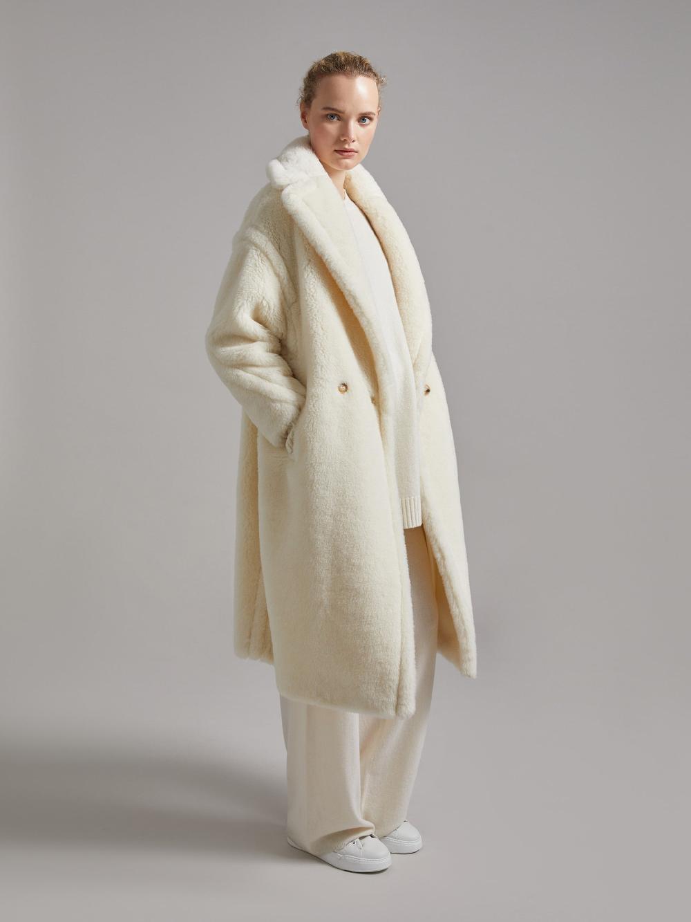 Max Mara Teddy Bear Icon Coat In Alpaca And Wool
