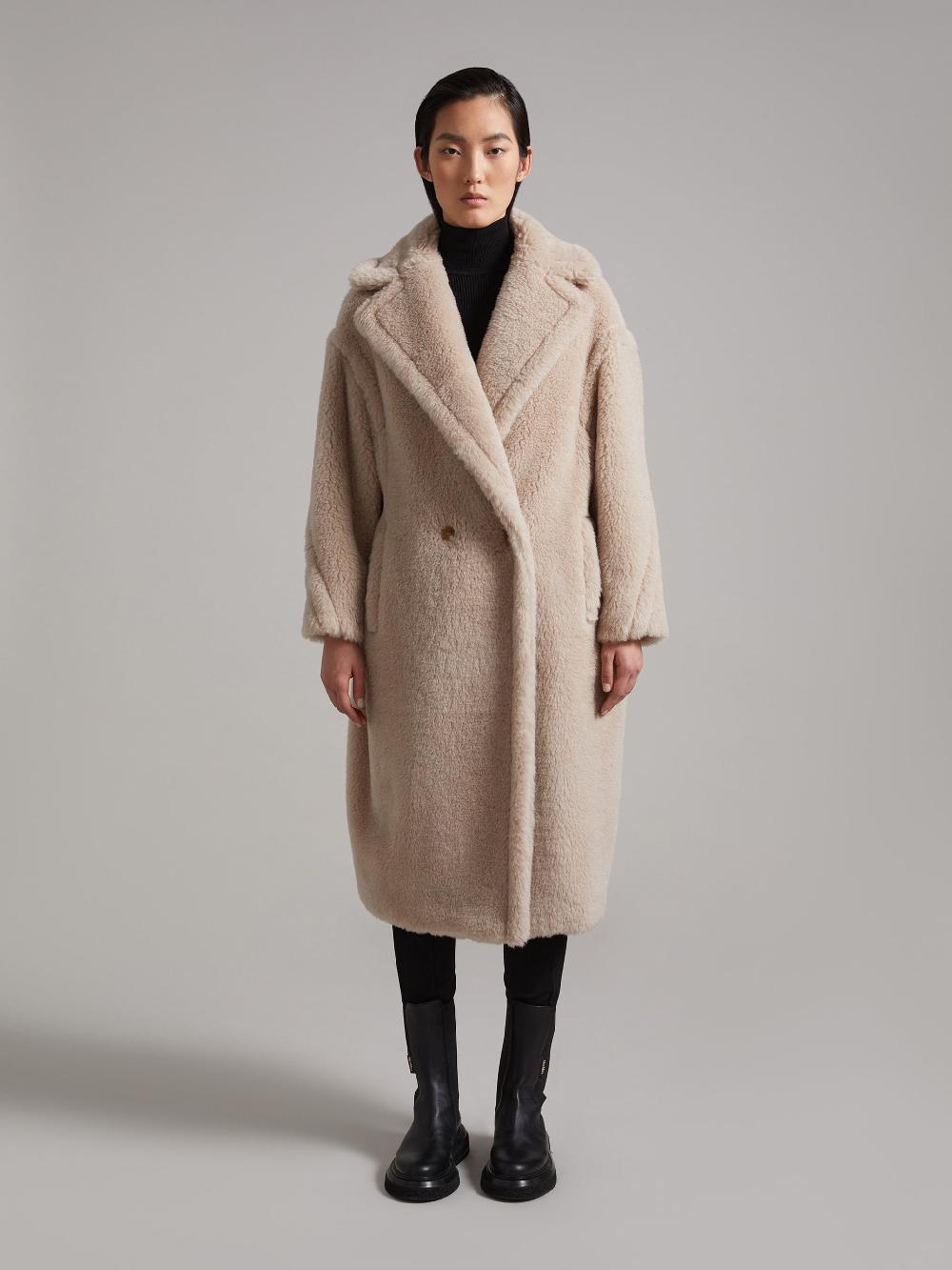 Max Mara Teddy Bear Icon Coat In Alpaca And Wool
