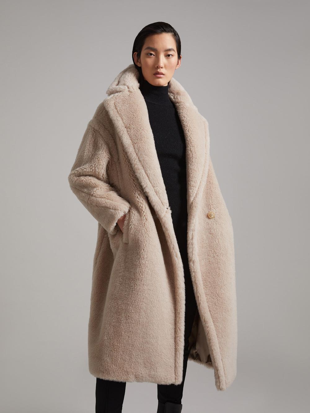 Max Mara Teddy Bear Icon Coat In Alpaca And Wool