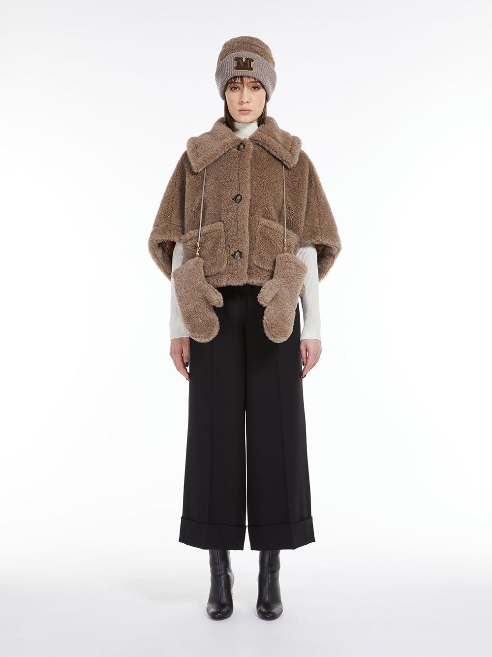 Max Mara Teddy Fabric Boxy Cape