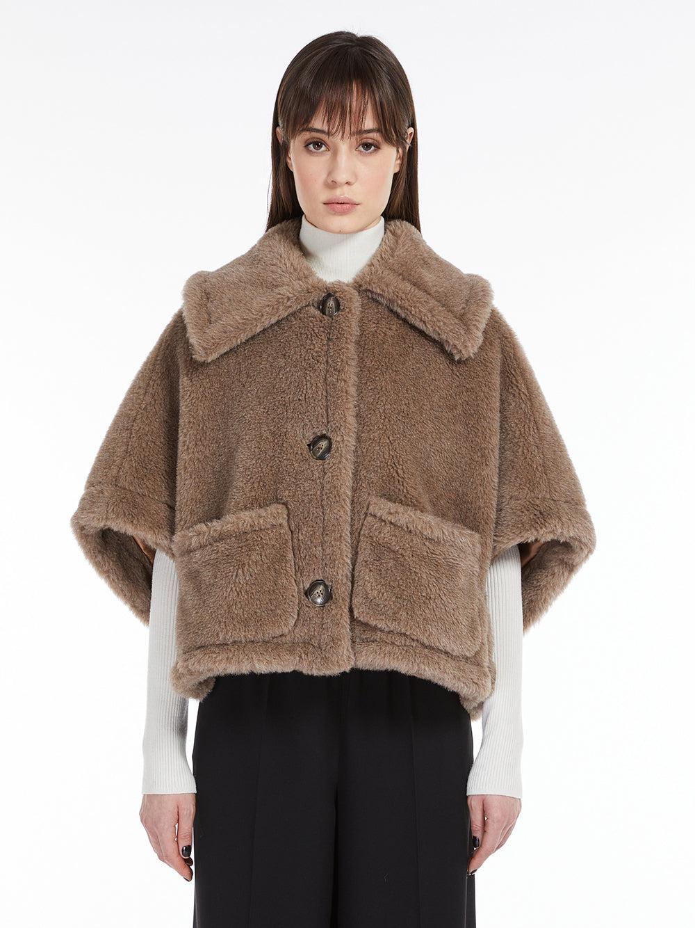 Max Mara Teddy Fabric Boxy Cape