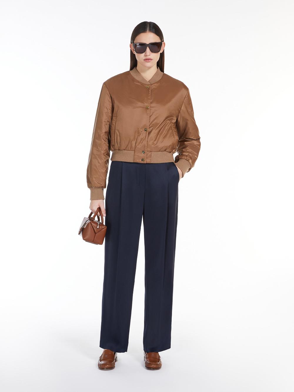 Max Mara Waterproof Canvas Bomber Jacket