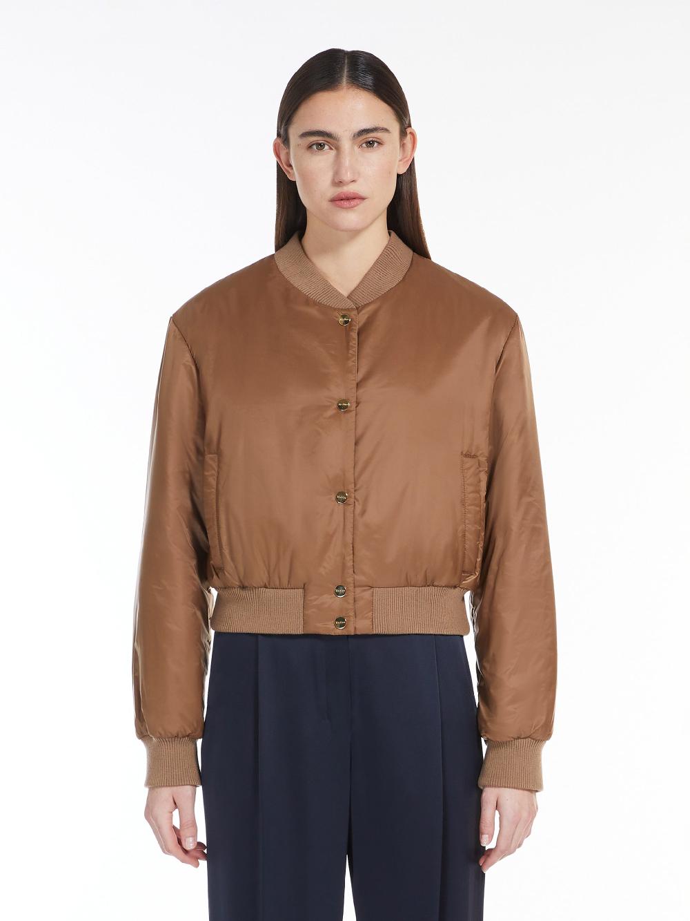 Max Mara Waterproof Canvas Bomber Jacket