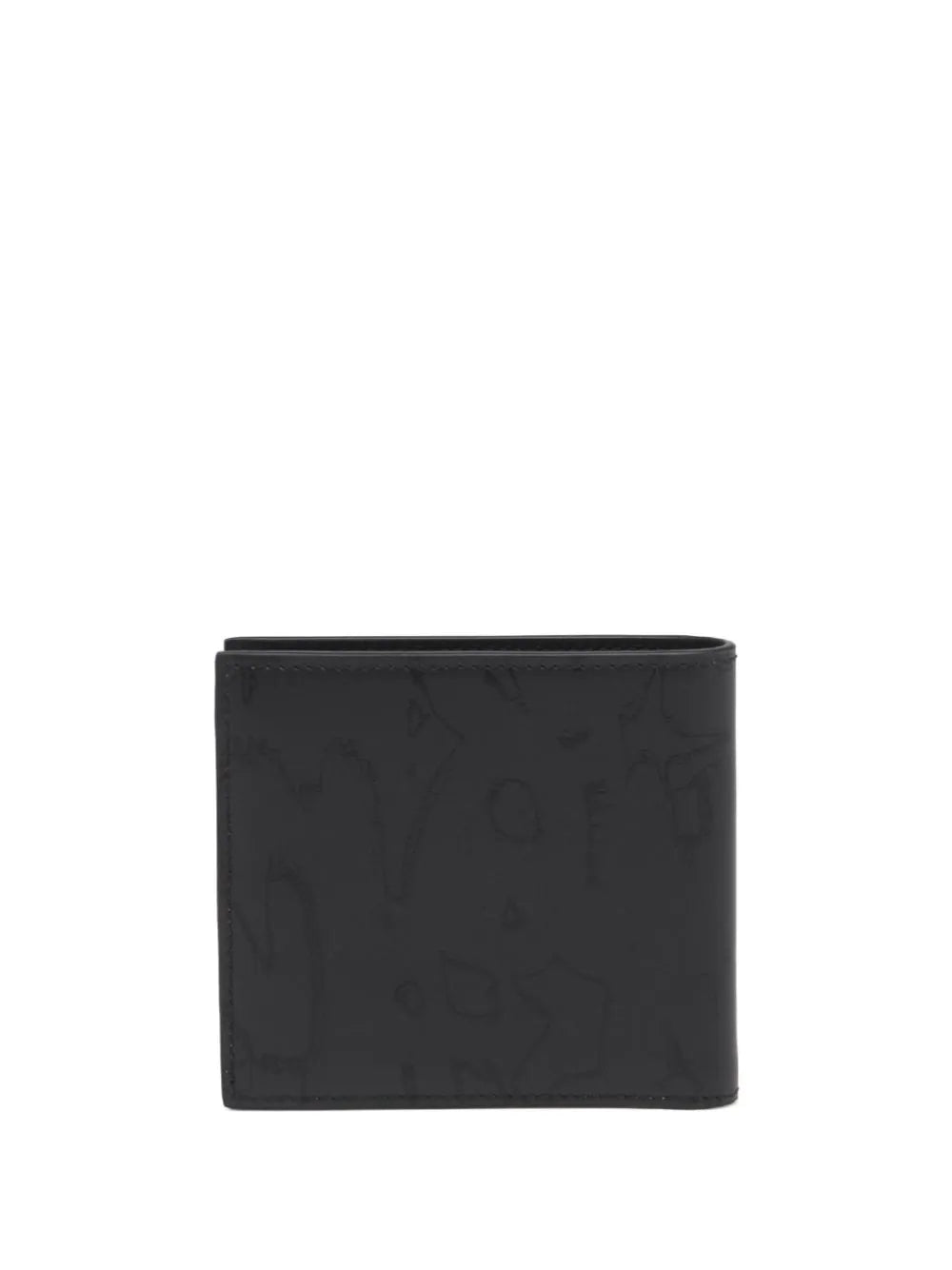 Alexander McQueen Mcqueen Graffiti Bifold Wallet In Black