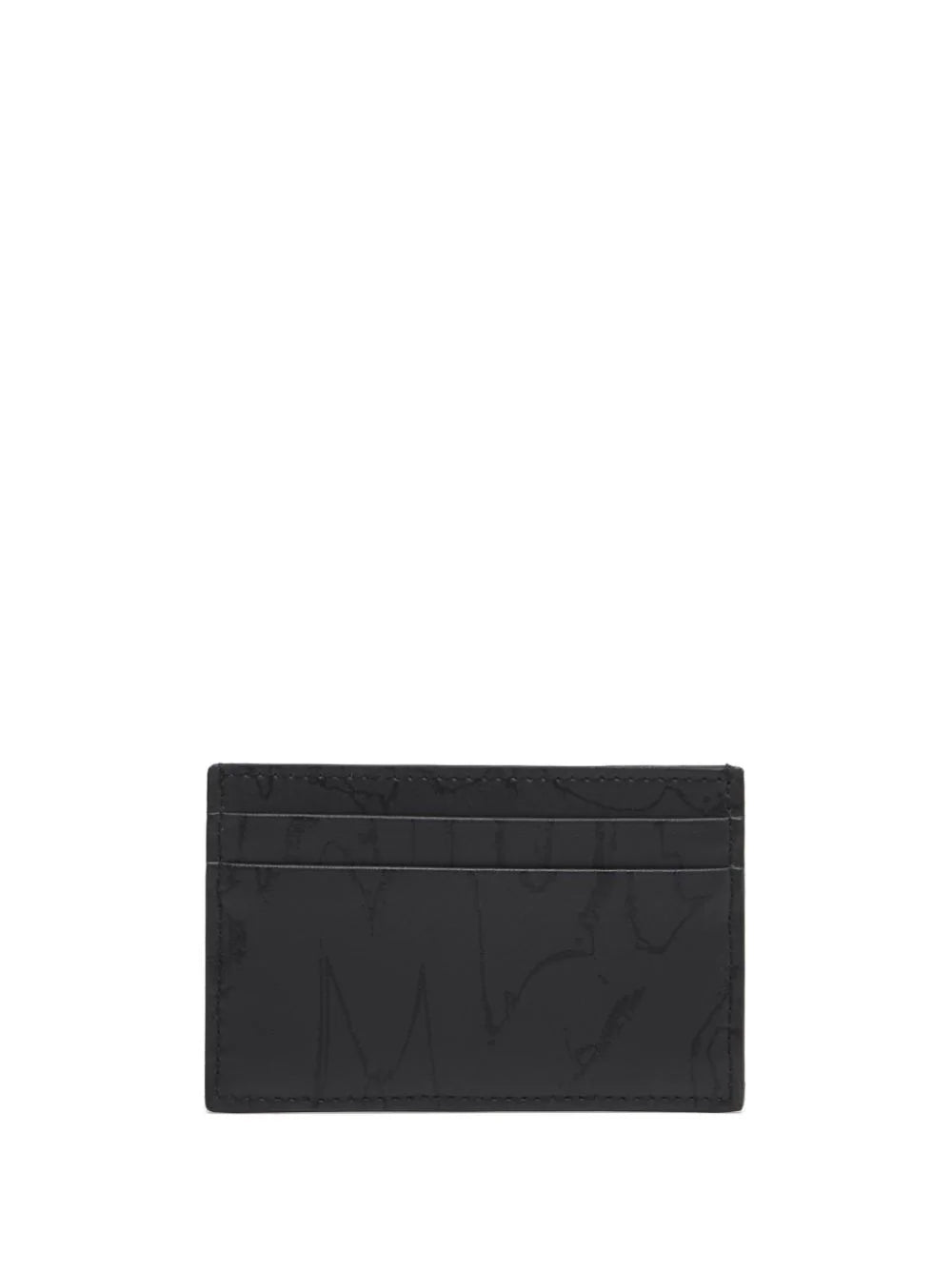 Alexander McQueen Mcqueen Graffiti Card Holder In Black