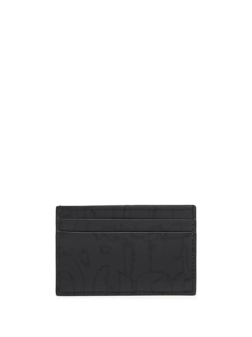 Alexander McQueen Mcqueen graffiti card holder in black