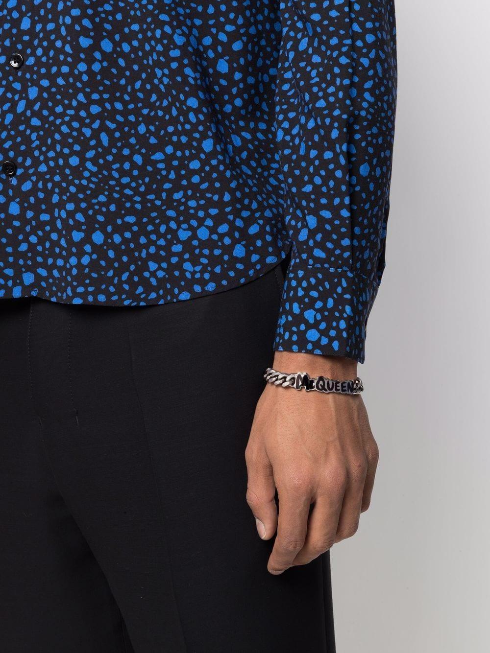 Alexander McQueen Mcqueen Graffiti Cut-out Chain Bracelet