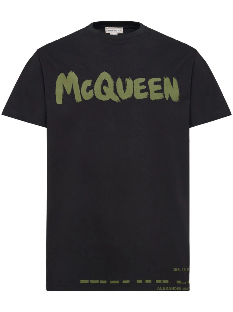 Alexander McQueen Mcqueen graffiti t-shirt in black