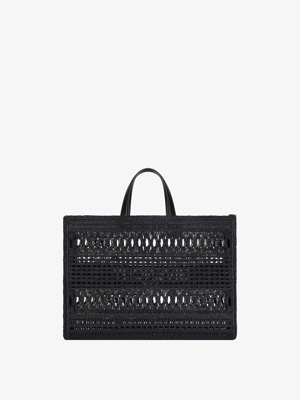 Givenchy Medium G-tote Shopping Bag In Laced Raffia