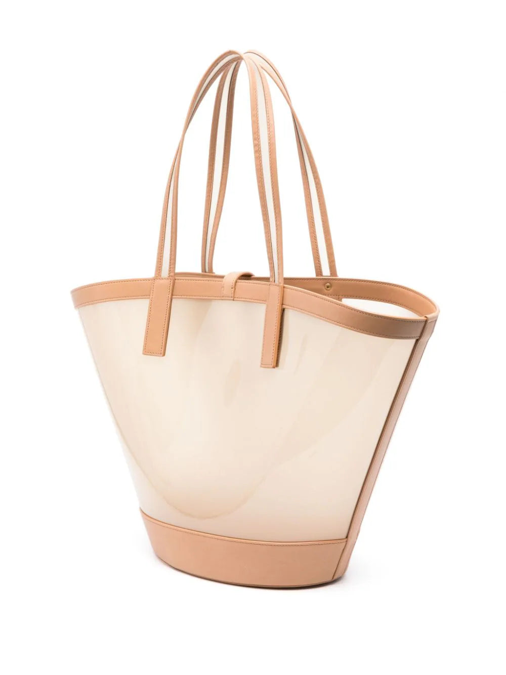 Saint Laurent Medium Pannier In Vinyl And Vegetable Tanned Leather