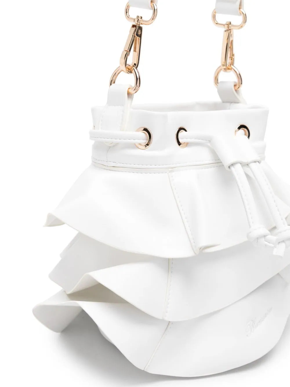 Miss Blumarine Bucket Bag With Ruffles