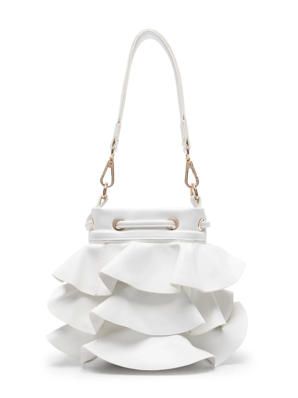 Miss Blumarine Bucket Bag With Ruffles