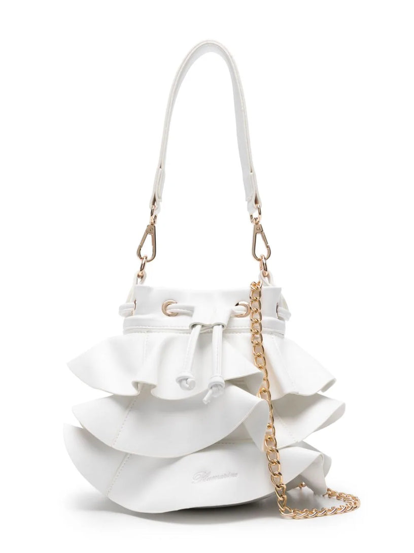 Miss Blumarine Bucket bag with ruffles