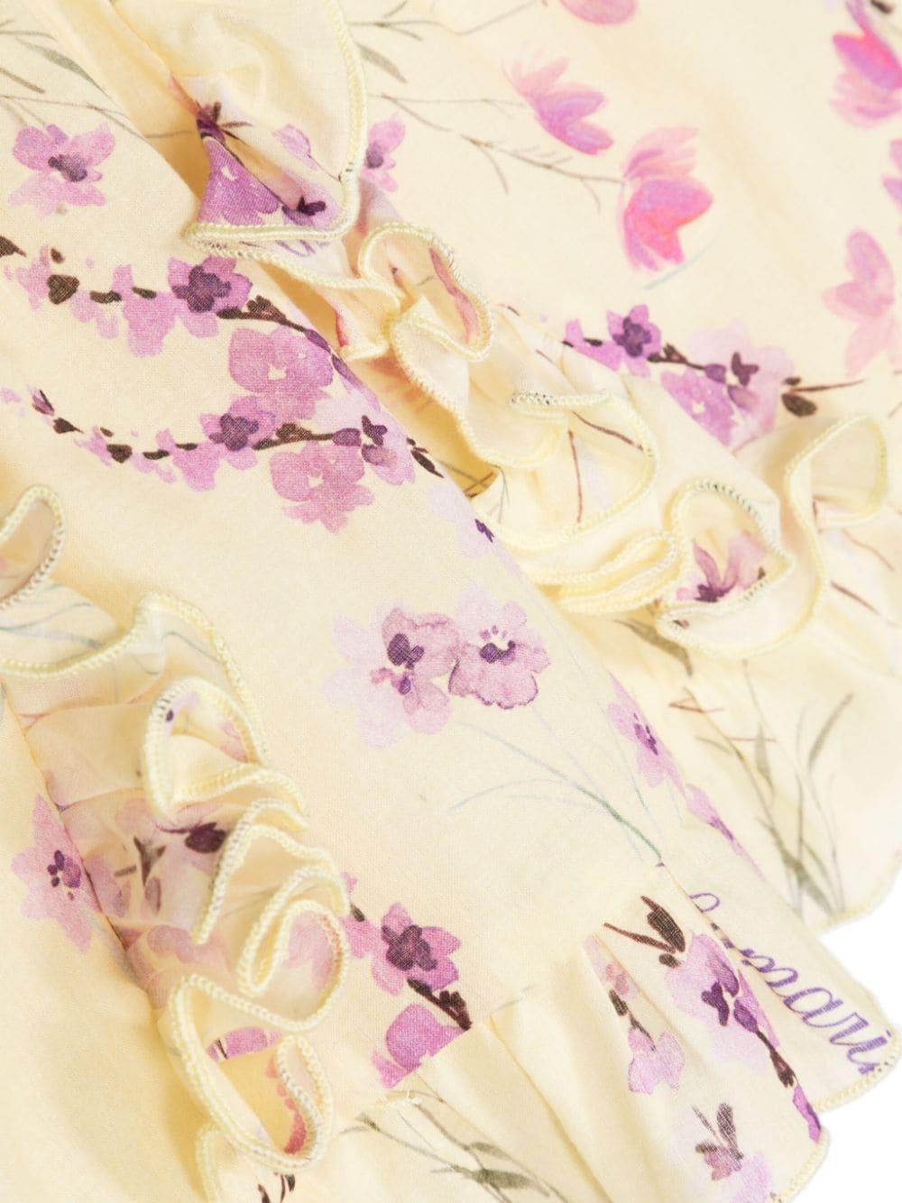 Miss Blumarine Floral-print Flared Skirt