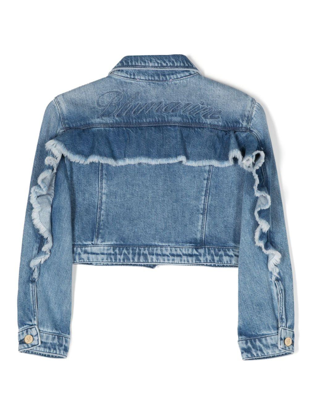 Miss Blumarine Logo-embroidered Denim Jacket