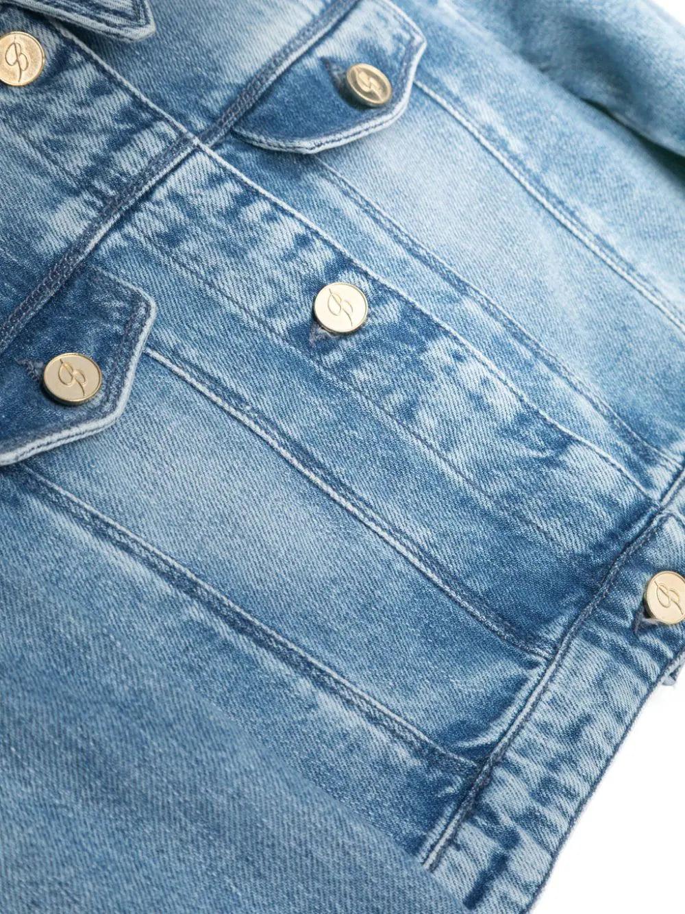 Miss Blumarine Logo-embroidered Denim Jacket
