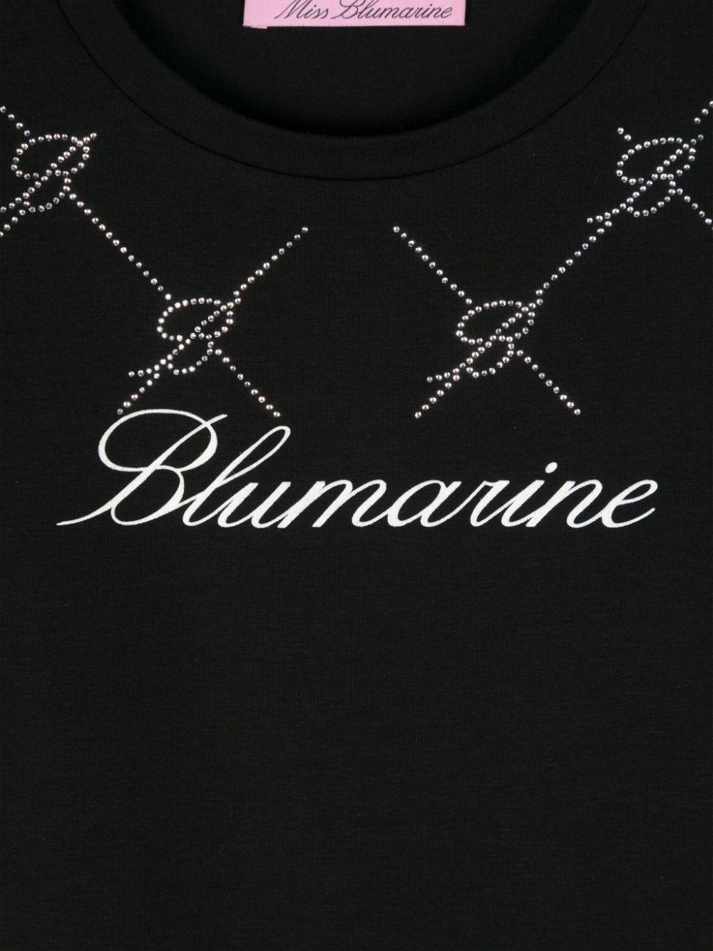 Miss Blumarine T-shirt With Rhinestones