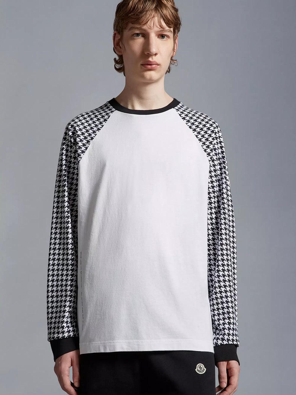 MONCLER GENIUS Houndstooth Long Sleeve T-shirt