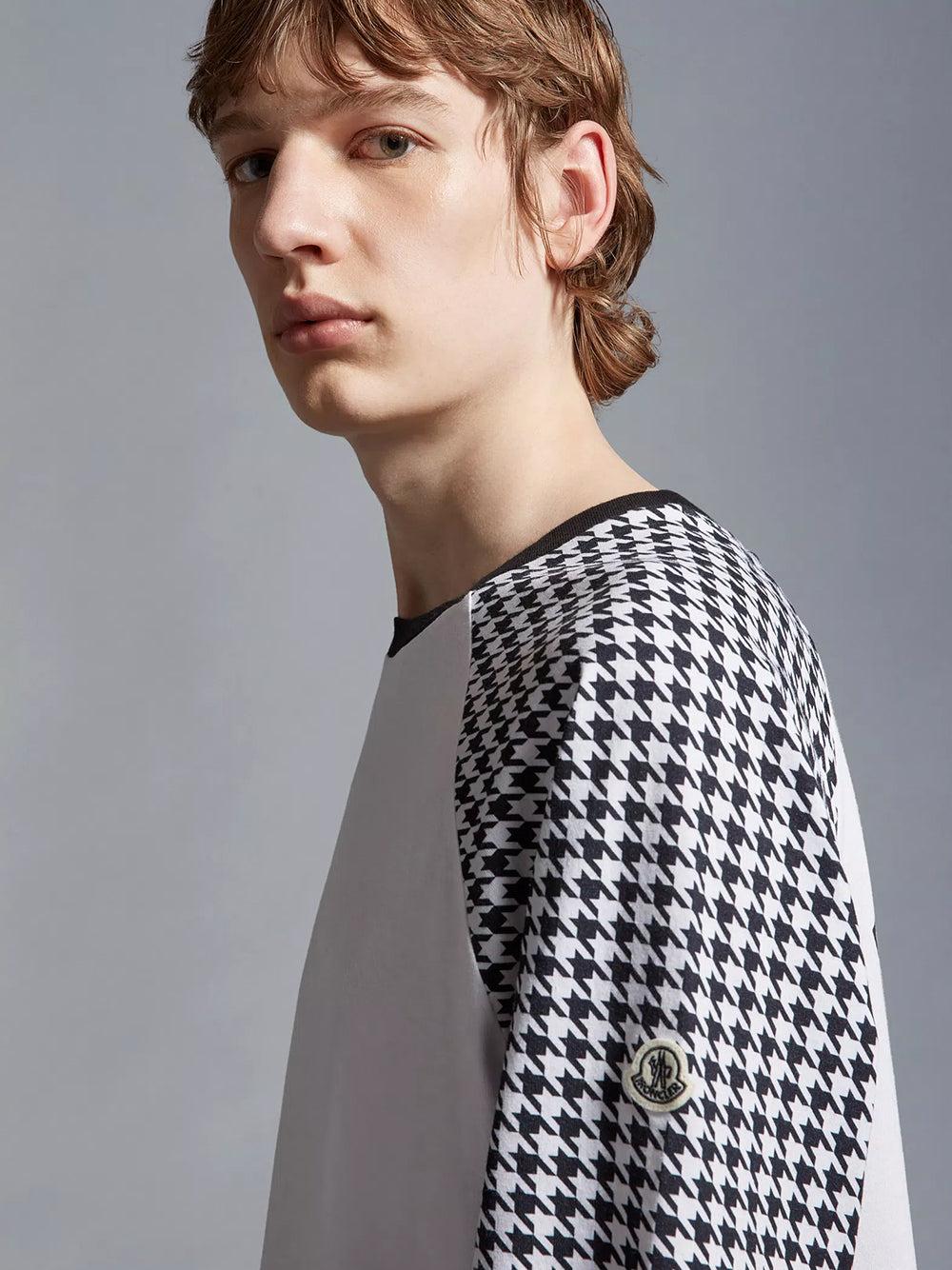 MONCLER GENIUS Houndstooth Long Sleeve T-shirt