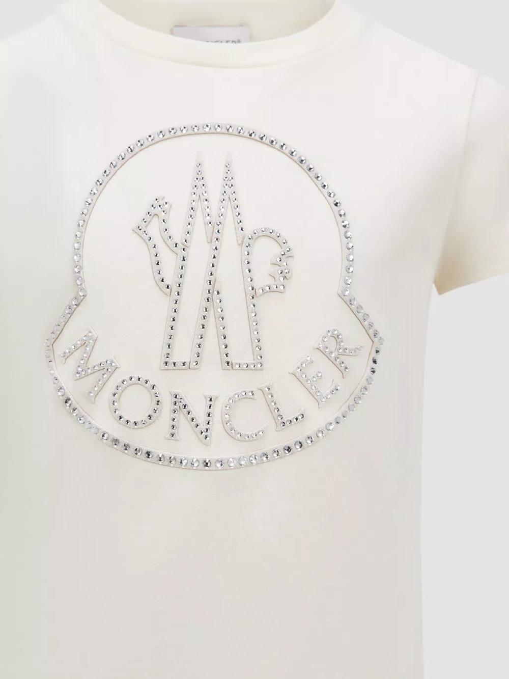 MONCLER Kids T-shirt With Crystal Logo