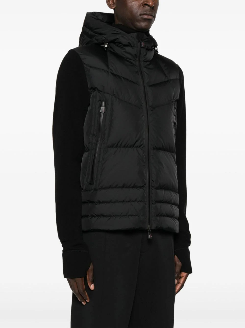 MONCLER Knitted Cardigan With Down Jacket