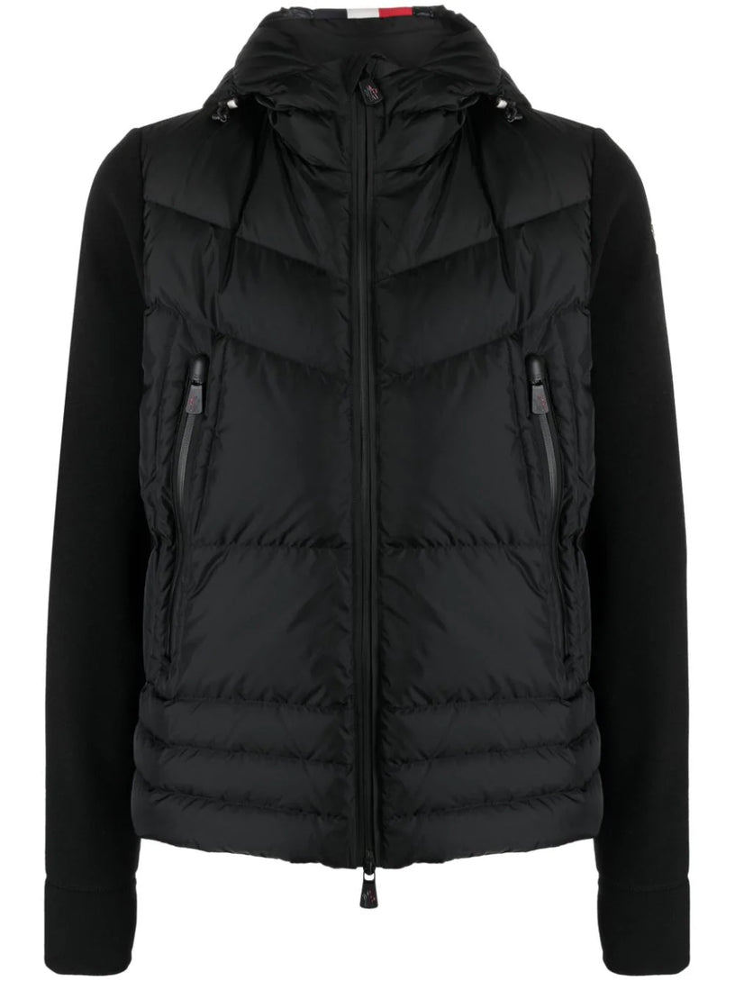MONCLER Knitted cardigan with down jacket